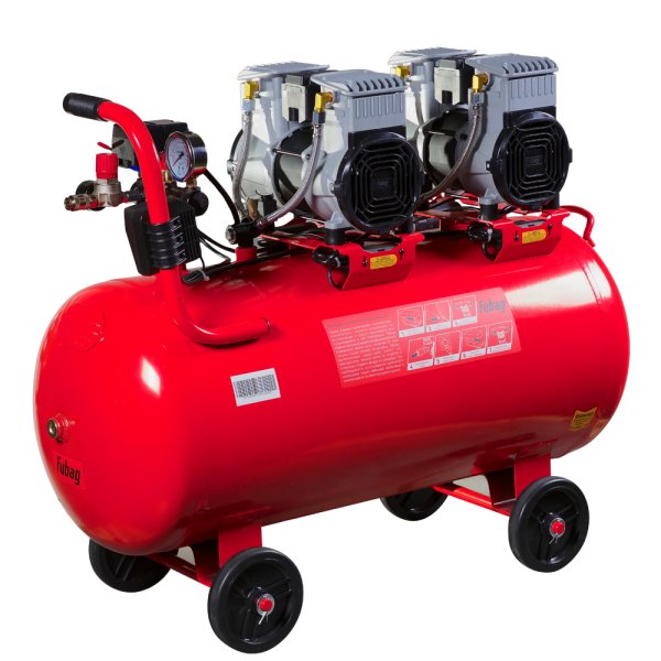 Компрессор воздушный безмасляный малошумный FUBAG OLS 500/100 CM2х2 + Набор пневмоинструмента (5 предметов) в ПОДАРОК в Сочи фото