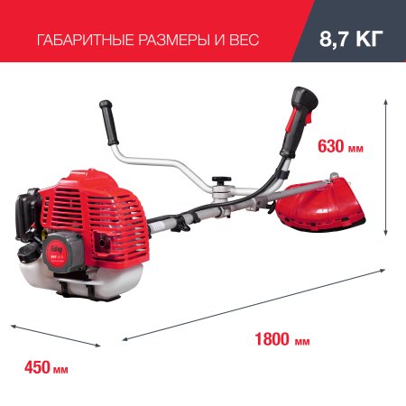FUBAG Бензиновый триммер FPT 43R + Триммерная леска  сечение витой квадрат L 130 м * 2.4 мм в ПОДАРОК в Сочи фото