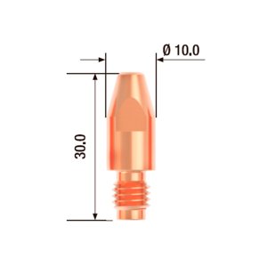 FUBAG Контактный наконечник M8х30 мм ECU D=1.4 мм (10 шт.) в Сочи фото
